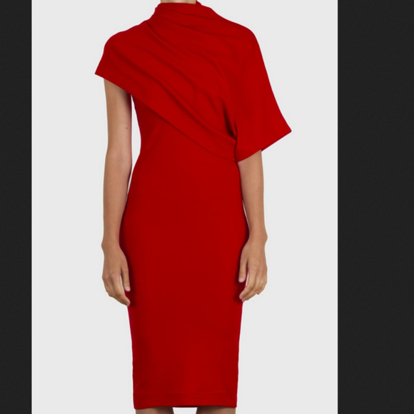 Complex Geometries Dresses & Skirts - NWOT Complex Geometries Red Drape Caplet Dress